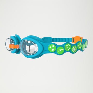 Speedo Infant's Sea Squad Spot Goggles - Azure Blue/Fluo Green/Fluo Orange/Clear