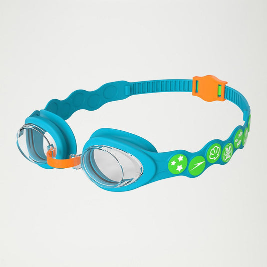 Speedo Infant's Sea Squad Spot Goggles - Azure Blue/Fluo Green/Fluo Orange/Clear