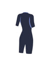 Speedo Women's Zip Front S/S Kneesuit (AsiaFit) - Navy/Blue