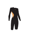 Speedo Women's LS Rash Top & Jammer Set (AsiaFit) - Black/Orange