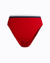 Speedo Women's High Waist Bikini Bottom - Red/White
