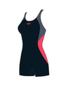 Speedo Women's China Colourblock Splice Legsuit (AsiaFit) - Black/Grey