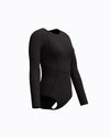 Speedo Women's Ocean Flex L/S Zip 1pc Swimsuit - Black