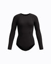 Speedo Women's Ocean Flex L/S Zip 1pc Swimsuit - Black