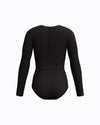 Speedo Women's Ocean Flex L/S Zip 1pc Swimsuit - Black