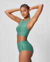 Speedo Women's Ocean Flex Crop Top (AsiaFit) - Green