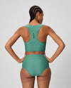 Speedo Women's Ocean Flex Crop Top (AsiaFit) - Green
