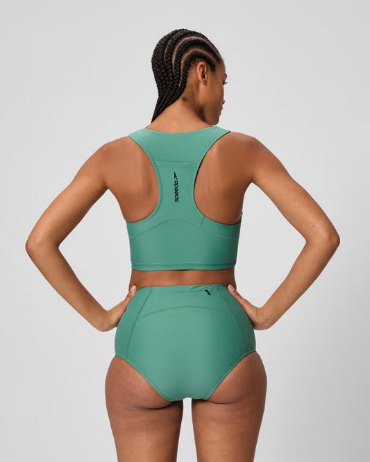 Speedo Women's Ocean Flex Crop Top (AsiaFit) - Green