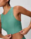 Speedo Women's Ocean Flex Crop Top (AsiaFit) - Green