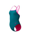 Speedo Women's FL Solid Turnback - Dark Green