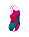 Speedo Women's FL Solid Turnback - Dark Green