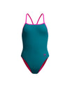 Speedo Women's FL Solid Turnback - Dark Green