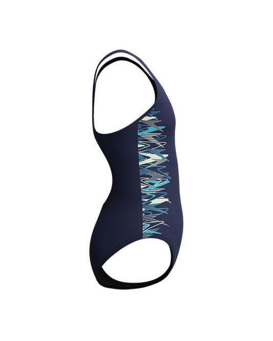 Speedo Junior's (W) Placement Muscleback 1pc Swimsuit - Navy/Green