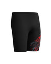Speedo Men's Medley Logo Jammer - Black/Red