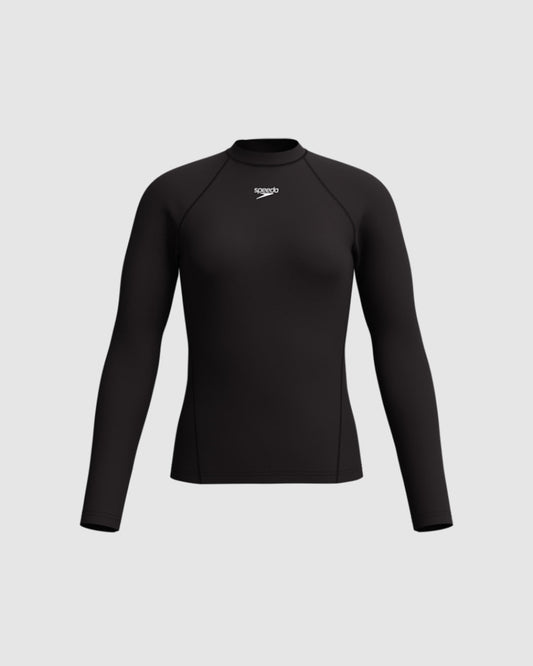Speedo Women's Endurance+ L/S Rash Guard - Black