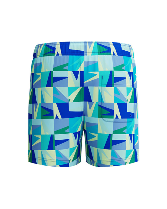 Speedo Junior's (M) Print Volley 13inch Watershort - Blue/Green