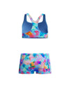 Speedo Junior's (W) Print Racerback 2pc Bikini Set - Light Blue/Pink