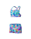 Speedo Junior's (W) Print Racerback 2pc Bikini Set - Light Blue/Pink