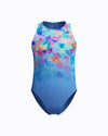 Speedo Junior's (W) Print Hydrasuit - Blue/Pink