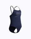 Speedo Junior's (W) Endurance+ Logo Thinstrap 1pc Swimsuit - Navy/Blue