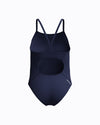 Speedo Junior's (W) Endurance+ Logo Thinstrap 1pc Swimsuit - Navy/Blue