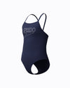 Speedo Junior's (W) Endurance+ Logo Thinstrap 1pc Swimsuit - Navy/Blue