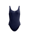 Speedo Women's Texture Bound Scoop One Piece (AsiaFit) - Navy/White