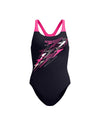 Speedo Women's Medley Logo Medalist One Piece (AsiaFit) - Black/ Pink