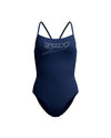 Speedo Women's Endurance+ Logo Thin Strap One Piece (AsiaFit) - Navy