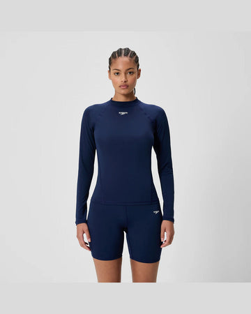 Speedo Women's Endurance+ L/S Rash Guard - Black
