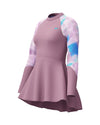 Speedo Women's Print L/S Swim Dress (AsiaFit) - Purple/Light Blue
