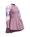 Speedo Women's Print L/S Swim Dress (AsiaFit) - Purple/Light Blue