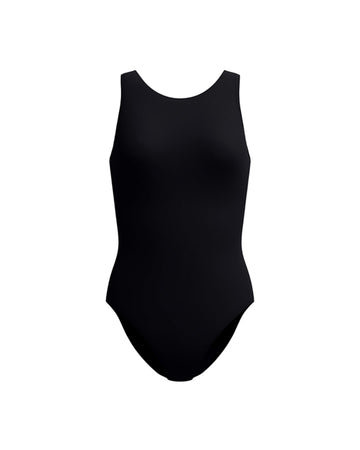 Speedo Women's Solid High Neck One Piece (AsiaFit) - Black