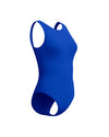 Speedo Women's Solid High Neck One Piece (AsiaFit) - Blue