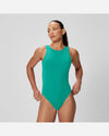 Speedo Women's Solid High Neck One Piece (AsiaFit) - Green