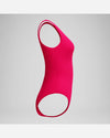 Speedo Women's Solid High Neck One Piece (AsiaFit) - Dark Pink