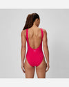 Speedo Women's Solid High Neck One Piece (AsiaFit) - Dark Pink