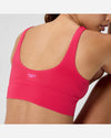 Speedo Women's Solid Square Neck Bikini Top (AsiaFit) - Dark Pink