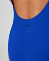 Speedo Women's Solid High Neck Bikini Top (AsiaFit) - Blue