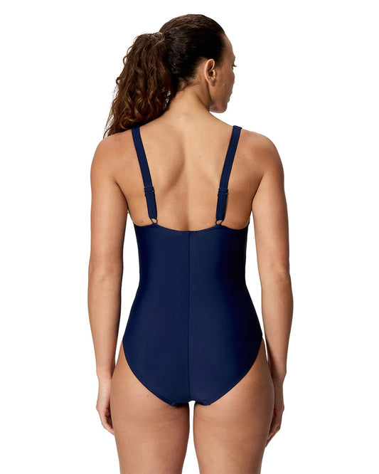 Speedo Women's Quantum Contour One Piece (AsiaFit) - Navy/Dark Green