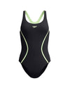 Speedo Women's Hyperboom Print Medalist One Piece (AsiaFit) - Black/Light Green