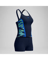 Speedo Women's Hyperboom Splice Tankini Set (AsiaFit) - Navy/Light Green