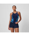 Speedo Women's Hyperboom Splice Tankini Set (AsiaFit) - Navy/Light Green